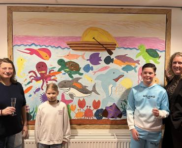 Onthulling kleurrijke muurschildering bij Amaliazorg Van Haarenstaete